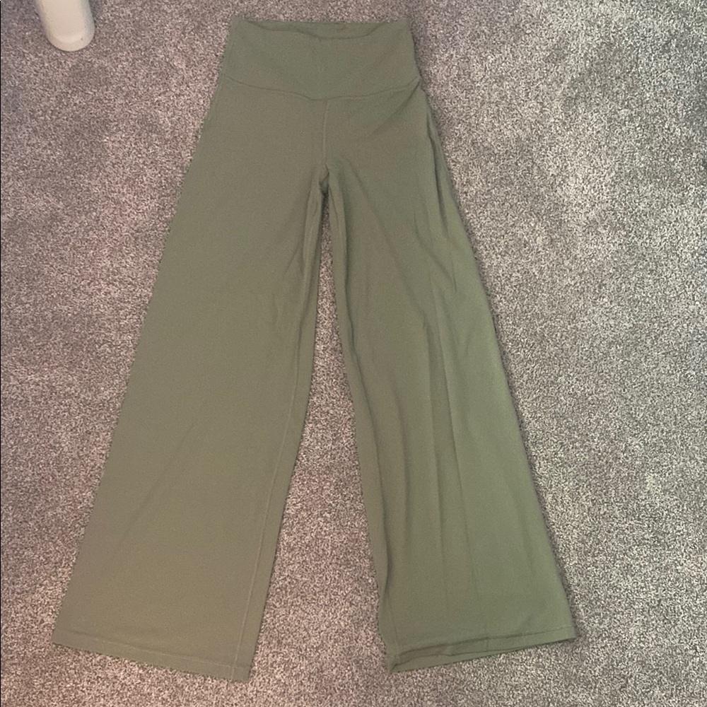 Athleta Olive Green Wide-Leg Pants
